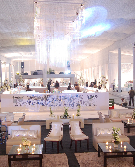 White theme decoration by Hari Om event